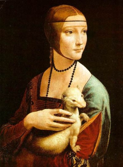 la dama con l'ermellino,leonardo da vinci,pittura del 500,opere d'arte,arte
