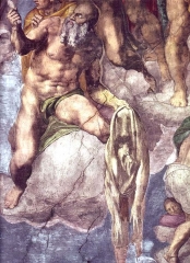 Giudizio Universale affresco particolare San Bartolomeo cappella Sistina Michelangelo.jpg